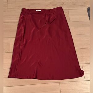 Nine West A-Line Skirt in Rich Burgundy LARGE